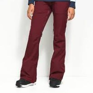 Burton Maroon Flare Women's Pants